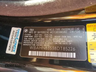2008 BMW 7 Series 750Li with VIN WBAHN83538DT85226, listed as a Copart auction lot 73397614 with 134,509 mi miles and Salvage Title. Bid and sale history available at carsss.com. Image 12.