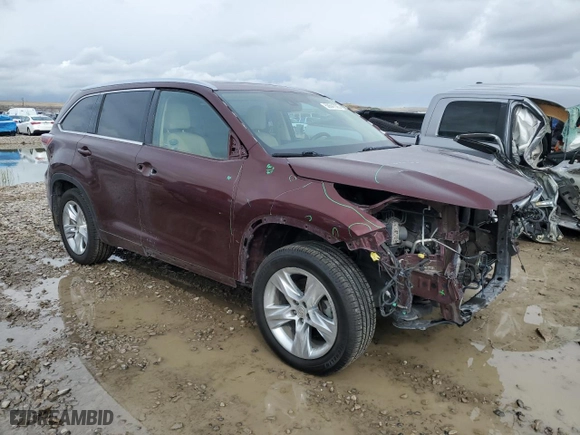 2015 Toyota Highlander Limited with VIN 5TDDKRFH5FS220558, listed as a Copart auction lot 50641505 with 62,447 mi miles and Salvage Title. Bid and sale history available at carsss.com. Image 4.