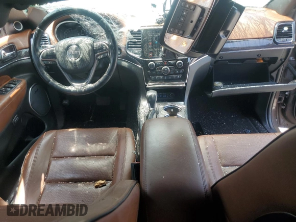 2020 Jeep Grand Cherokee Overland with VIN 1C4RJFCG7LC407185, listed as a Copart auction lot 62366435 with 44,679 mi miles and Salvage title. Bid and sale history available at DreamBid. Image 8.