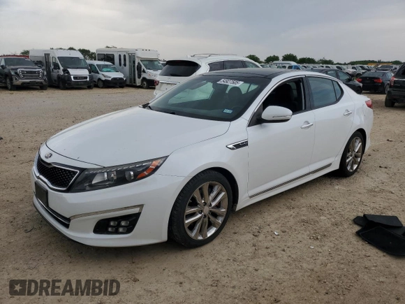 2015 Kia Optima SX Turbo with VIN 5XXGR4A64FG412377, listed as a Copart auction lot 54927505 with 65,481 mi miles and Clean title. Bid and sale history available at DreamBid. Image 1.