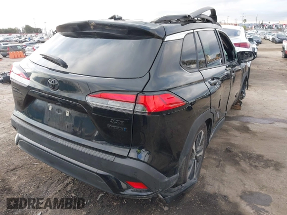 2024 Toyota Corolla Cross Hybrid S with VIN 7MUFBABG3RV019176, listed as a IAAI auction lot 41536647 with 36,428 mi miles and . Bid and sale history available at DreamBid. Image 4.