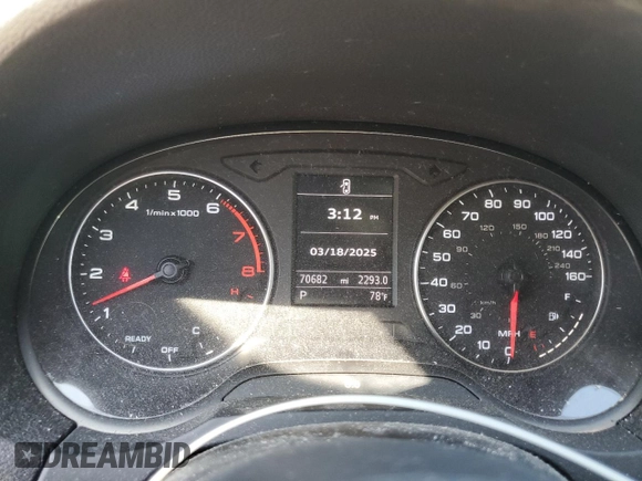 2016 Audi A3 1.8T Premium Plus with VIN WAUC7GFF0G1053120, listed as a Copart auction lot 49328945 with 70,682 mi miles and Salvage Title. Bid and sale history available at carsss.com. Image 9.