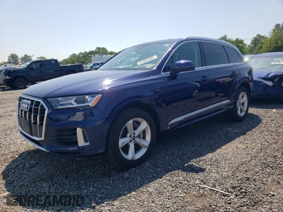 2022 Audi Q7 Premium z VIN WA1AXBF77ND010082, wystawiony jako Copart lot #61583385 z przebiegiem 14 421 mil mil oraz Szkoda całkowita • Salvage title. Historia ofert i sprzedaży dostępna na DreamBid. Obrazek 1.