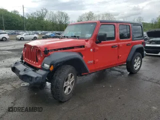 2019 Jeep Wrangler Unlimited Sport S z VIN 1C4HJXDN5KW690312, wystawiony jako Copart lot #55881175 z przebiegiem 99 126 mil mil oraz Szkoda całkowita • Salvage title. Historia ofert i sprzedaży dostępna na DreamBid. Obrazek 1.