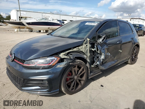 2021 Volkswagen Golf GTI S with VIN 3VW6T7AU8MM008083, listed as a Copart auction lot 85698794 with 26,826 mi miles and Clean Title. Bid and sale history available at carsss.com. Image 1.