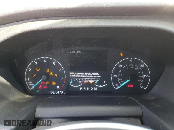 2020 Ford Transit Cargo z VIN 1FTBR1Y86LKB13703, wystawiony jako Copart lot #58082035 z przebiegiem 24 117 mil mil oraz Tytuł czysty. Historia ofert i sprzedaży dostępna na DreamBid. Obrazek 9.