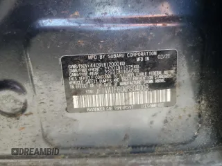 2021 Subaru WRX Premium with VIN JF1VA1F60M8804008, listed as a Copart auction lot 58749855 with Not provided miles and Salvage title. Bid and sale history available at DreamBid. Image 12.