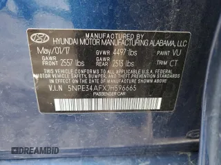 2018 Hyundai Sonata Limited with VIN 5NPE34AFXJH596665, listed as a Copart auction lot 81043474 with 74,084 mi miles and Salvage Title. Bid and sale history available at DreamBid. Image 14.