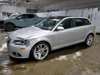 2008 Audi A3 S-Line with VIN WAUKD78P88A104973, listed as a Copart auction lot 44370765 with 209,088 mi miles and Salvage Title. Bid and sale history available at carsss.com. Image 1.