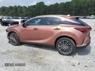 2024 Lexus RX 450h+ Luxury with VIN JTJCJMGA2R2012259, listed as a Copart auction lot 55716775 with 23,943 mi miles and Salvage title. Bid and sale history available at DreamBid. Image 2.