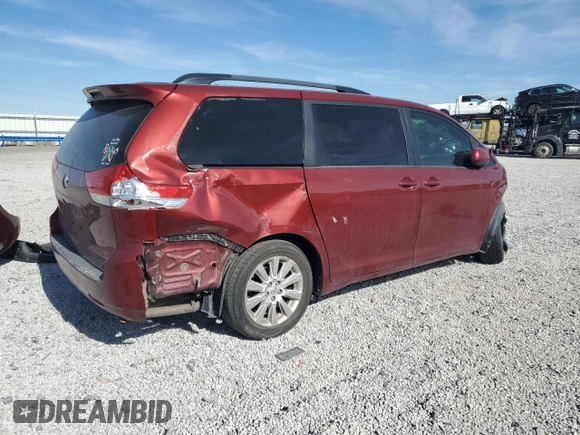 2013 Toyota Sienna LE with VIN 5TDJK3DC7DS069825, listed as a Copart auction lot 46951975 with 190,762 mi miles and Salvage Title. Bid and sale history available at carsss.com. Image 3.