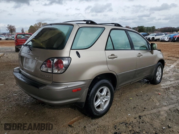2002 Lexus RX 300 with VIN JTJGF10U620144769, listed as a Copart auction lot 83765494 with 215,994 mi miles and Salvage Title. Bid and sale history available at DreamBid. Image 3.