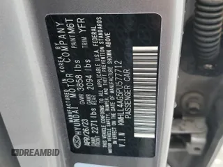 2023 Hyundai Elantra SE with VIN KMHLL4AG5PU577712, listed as a Copart auction lot 53901585 with 53,170 mi miles and Clean title. Bid and sale history available at DreamBid. Image 12.
