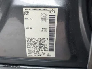 2018 Nissan Altima 2.5 SL with VIN 1N4AL3AP7JC184397, listed as a IAAI auction lot 41333050 with 110,206 mi miles. Bid and sale history available at carsss.com. Image 9.