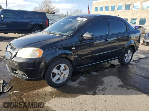 2007 Chevrolet Aveo LT z VIN KL1TG56667B050294, wystawiony jako Copart lot #47839165 z przebiegiem 180 521 mil mil oraz Szkody całkowita. Historia ofert i sprzedaży dostępna na DreamBid. Obrazek 1.