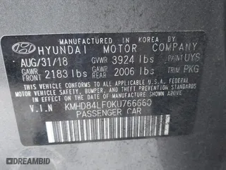 2019 Hyundai Elantra SEL with VIN KMHD84LF0KU766660, listed as a IAAI auction lot 41516050 with 75,288 mi miles. Bid and sale history available at carsss.com. Image 9.