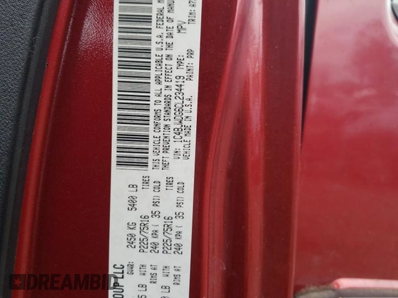 2012 Jeep Wrangler Unlimited Sport with VIN 1C4BJWDG6CL234419, listed as a Copart auction lot 62284825 with 66,649 mi miles and Salvage title. Bid and sale history available at DreamBid. Image 12.