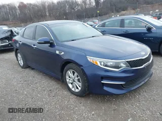 2016 Kia Optima LX with VIN 5XXGT4L32GG007690, listed as a IAAI auction lot 41115075 with 94,071 mi miles. Bid and sale history available at carsss.com. Image 1.