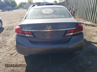 2014 Honda Civic EX-L with VIN 19XFB2F90EE220162, listed as a Copart auction lot 54591795 with 199,340 mi miles and Salvage Title. Bid and sale history available at DreamBid. Image 6.