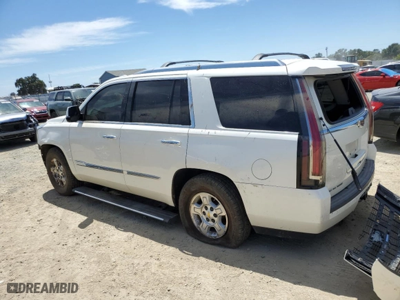 2015 Cadillac Escalade Premium with VIN 1GYS4NKJ4FR650898, listed as a Copart auction lot 65624904 with 0 mi miles and Salvage Title. Bid and sale history available at carsss.com. Image 2.