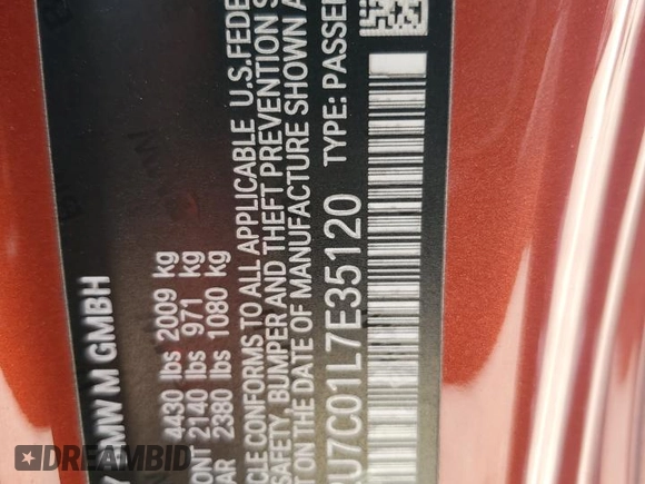 2020 BMW M2 Competition z VIN WBS2U7C01L7E35120, wystawiony jako Copart lot #52969415 z przebiegiem 37 475 mil mil oraz Szkoda całkowita • Salvage title. Historia ofert i sprzedaży dostępna na DreamBid. Obrazek 13.