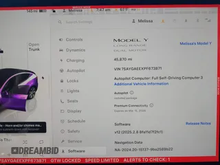 2023 Tesla Model Y Long Range z VIN 7SAYGAEEXPF673871, wystawiony jako IAAI lot #41980174 z przebiegiem 45 870 mil mil oraz . Historia ofert i sprzedaży dostępna na DreamBid. Obrazek 7.
