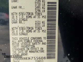 2018 Nissan Frontier SV z VIN 1N6AD0ER8JN755608, wystawiony jako Copart lot #55809915 z przebiegiem 53 054 mil mil oraz Szkody całkowita. Historia ofert i sprzedaży dostępna na DreamBid. Obrazek 12.
