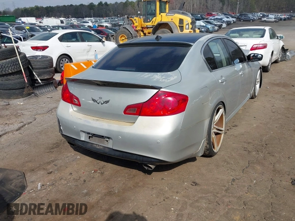 2008 Infiniti G35 Journey with VIN JNKBV61E58M224262, listed as a IAAI auction lot 41780563 with 137,570 mi miles. Bid and sale history available at carsss.com. Image 4.