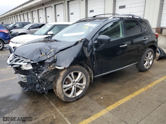 2011 Nissan Murano LE with VIN JN8AZ1MU7BW064165, listed as a Copart auction lot 81290964 with 189,994 mi miles and Salvage Title. Bid and sale history available at carsss.com. Image 1.