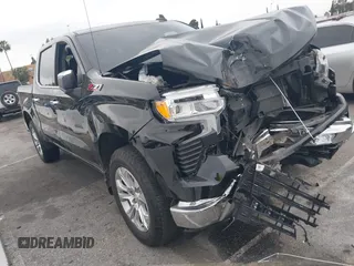 2024 Chevrolet Silverado 1500 LTZ with VIN 1GCUDGEL3RZ105870, listed as a IAAI auction lot 41681311 with 7,421 mi miles and . Bid and sale history available at DreamBid. Image 1.