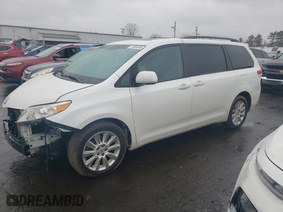 2011 Toyota Sienna XLE with VIN 5TDDK3DC8BS028341, listed as a Copart auction lot 51508345 with 178,411 mi miles and Salvage Title. Bid and sale history available at carsss.com. Image 1.
