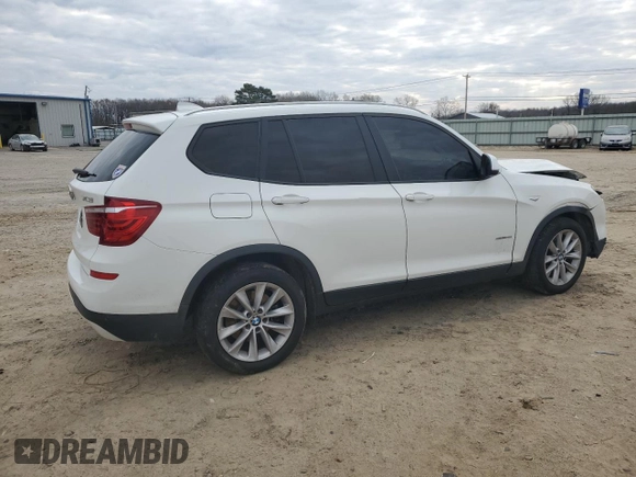 2016 BMW X3 sDrive28i with VIN 5UXWZ7C5XG0R31677, listed as a Copart auction lot 86066624 with 82,811 mi miles and Salvage Title. Bid and sale history available at DreamBid. Image 3.