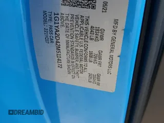 2021 Chevrolet Corvette 1LT with VIN 1G1YA2D42M5114172, listed as a Copart auction lot 70053944 with 0 mi miles and Salvage Title. Bid and sale history available at carsss.com. Image 12.