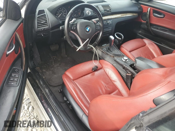 2008 BMW 1 Series 128i with VIN WBAUL73568VE88071, listed as a Copart auction lot 61715805 with 178,688 mi miles and Salvage title. Bid and sale history available at DreamBid. Image 8.