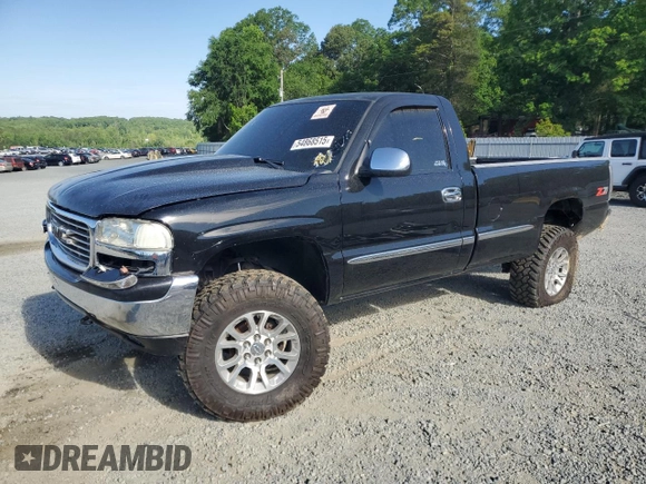 1999 GMC New Sierra 1500 SLE with VIN 1GTEK14T9XE503839, listed as a Copart auction lot 54868515 with 217,129 mi miles and Salvage Title. Bid and sale history available at carsss.com. Image 1.