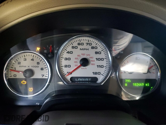 2007 Ford F-150 XLT with VIN 1FTPW12V37KA95048, listed as a Copart auction lot 59887575 with 182,669 mi miles and Salvage title. Bid and sale history available at DreamBid. Image 9.