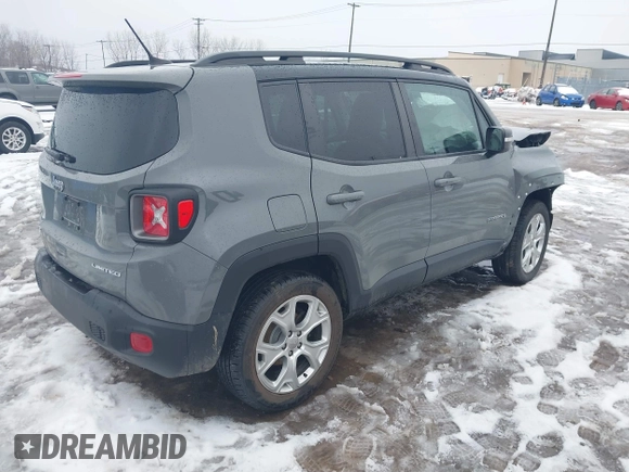 2020 Jeep Renegade Limited with VIN ZACNJBD11LPL74100, listed as a IAAI auction lot 41140117 with 45,067 mi miles and . Bid and sale history available at DreamBid. Image 4.
