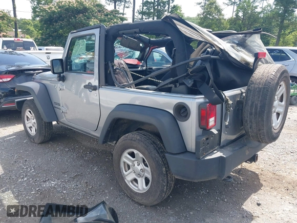 2014 Jeep Wrangler Sport with VIN 1C4AJWAG6EL192448, listed as a IAAI auction lot 42479738 with 44,848 mi miles and . Bid and sale history available at DreamBid. Image 3.