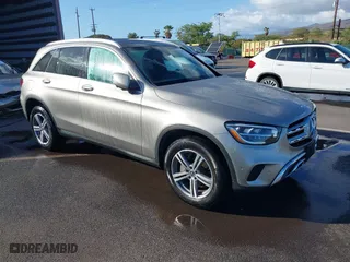 2021 Mercedes-Benz GLC with VIN W1N0G8DB9MF970382, listed as a IAAI auction lot 41299931 with 27,065 mi miles. Bid and sale history available at carsss.com. Image 1.