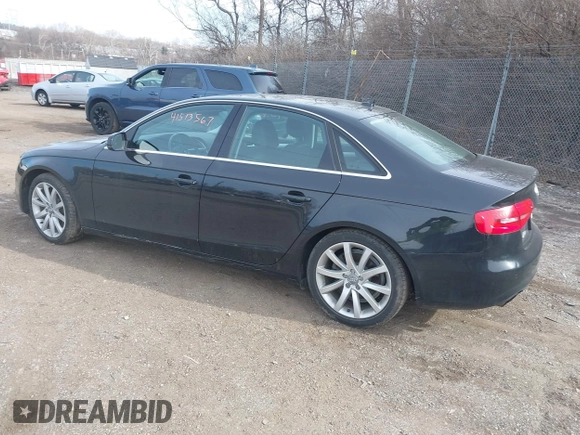 2013 Audi A4 Premium Plus with VIN WAUFFAFL6DN036748, listed as a IAAI auction lot 41513567 with 60,670 mi miles. Bid and sale history available at carsss.com. Image 3.