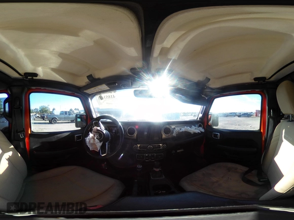 2018 Jeep Wrangler Unlimited Sahara with VIN 1C4HJXEG3JW323634, listed as a IAAI auction lot 41853471 with 126,531 mi miles. Bid and sale history available at carsss.com. Image 22.