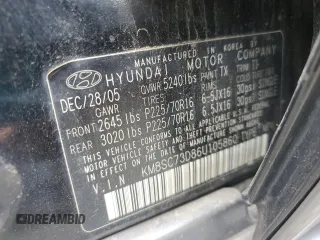 2006 Hyundai Santa Fe GLS with VIN KM8SC73D86U105860, listed as a Copart auction lot 63534064 with 164,459 mi miles and Salvage Title. Bid and sale history available at carsss.com. Image 13.