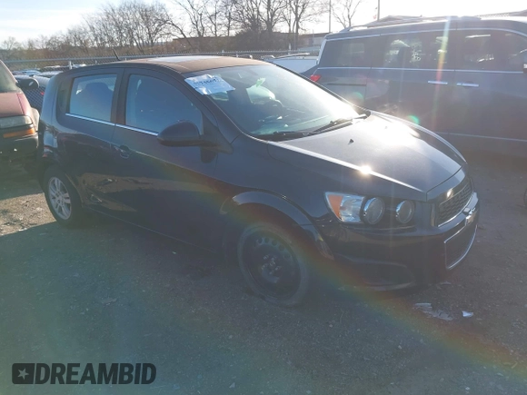 2014 Chevrolet Sonic LT with VIN 1G1JC6SB1E4162712, listed as a IAAI auction lot 41745672 with 94,840 mi miles. Bid and sale history available at carsss.com. Image 1.
