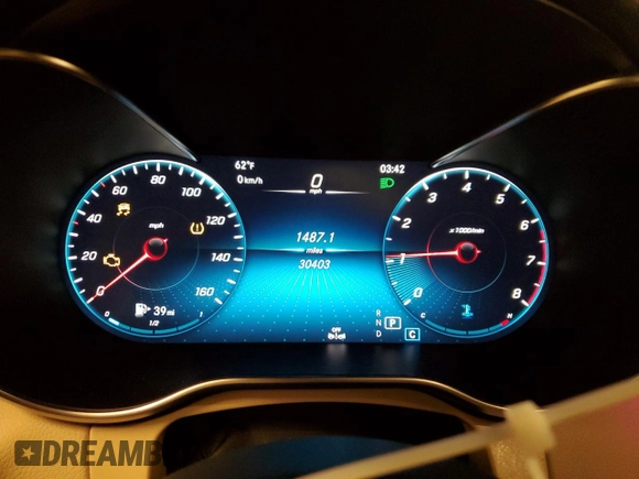 2021 Mercedes-Benz C 300 with VIN W1KWF8EB9MR642810, listed as a Copart auction lot 43569315 with 30,403 mi miles and Salvage title. Bid and sale history available at DreamBid. Image 9.