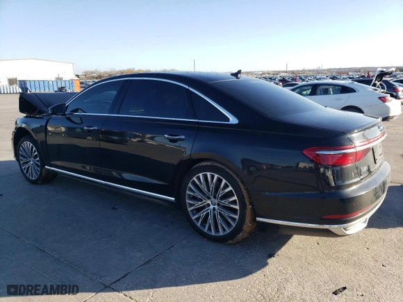 2019 Audi A8 L with VIN WAU8DAF83KN011684, listed as a Copart auction lot 85439424 with 33,651 mi miles and Salvage Title. Bid and sale history available at carsss.com. Image 2.