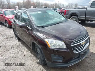 2016 Chevrolet Trax LT with VIN KL7CJLSB2GB754183, listed as a IAAI auction lot 41909178 with 115,683 mi miles. Bid and sale history available at carsss.com. Image 1.