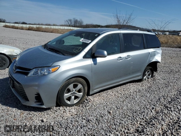 2020 Toyota Sienna LE Auto Access Seat with VIN 5TDKZ3DC4LS032116, listed as a Copart auction lot 48395595 with 100,727 mi miles and Non Repairable. Bid and sale history available at carsss.com. Image 1.