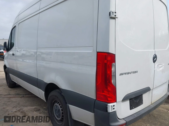 2023 Mercedes-Benz Sprinter Cargo with VIN W1Y4KBHY0PT145559, listed as a IAAI auction lot 41939381 with Not Provided miles and . Bid and sale history available at carsss.com. Image 3.