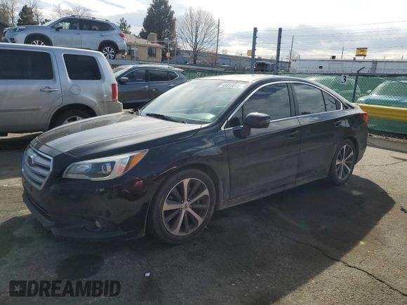 2015 Subaru Legacy 3.6R Limited with VIN 4S3BNEN63F3043193, listed as a Copart auction lot 48810575 with 124,907 mi miles and Salvage Title. Bid and sale history available at carsss.com. Image 1.