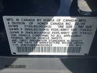 2004 Acura MDX Touring Pkg w/Navigation with VIN 2HNYD18834H523502, listed as a IAAI auction lot 41876131 with 150,886 mi miles. Bid and sale history available at carsss.com. Image 9.